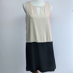 Tinley Road Color Block Black Cream Sleeveless Dress Sz M NWT